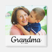 Schwarze Schrift etablierte Oma Magnet (Vorne)