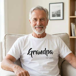 Schwarze Schrift etablierter Opa T-Shirt