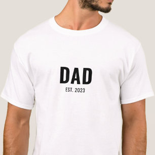 Schwarze Schrift etablierter Vater T-Shirt