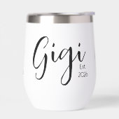 Schwarze Schrift Gigi Established (Links)