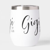 Schwarze Schrift Gigi Established (Rückseite)