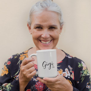 Schwarze Schrift Gigi Established Kaffeetasse