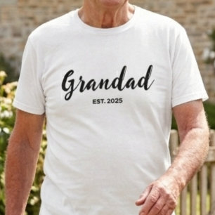Schwarze Schrift Großvater gegründet T-Shirt