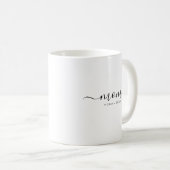 Schwarze Schrift Kinder Namen Mutter Kaffeetasse (VorderseiteRechts)