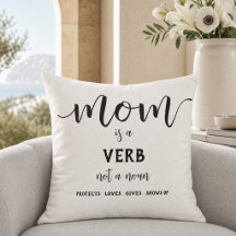 Schwarze Schrift Mama ist ein Verb Mutterschaft Zi