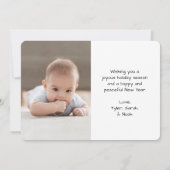 Schwarze Schrift Weihnachten und Neue Jahre 2 Foto (Rückseite)