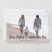 Schwarze Schrift Weihnachten und Neue Jahre 2 Foto (Vorderseite)