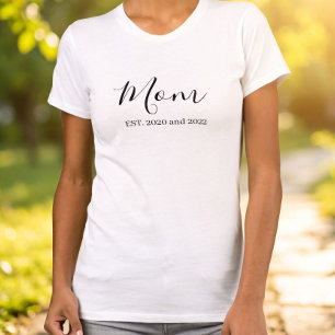 Schwarze Schriftart Etablierte Mom T-Shirt