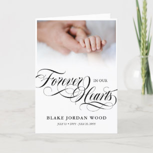 Schwarze Schriftart für immer in unserem Herzen Ba Programm