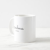 Schwarze Schriftart Grandma Established Kaffeetasse (Vorderseite Links)