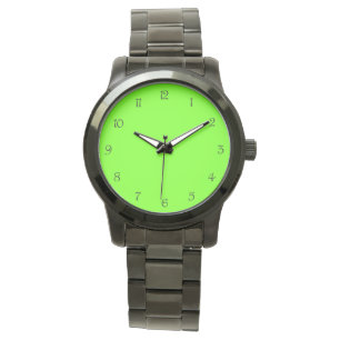 Schwarze Schriftzeichen auf Green Womens Watch arc Armbanduhr