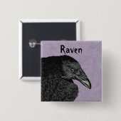 Schwarze Schulter Schultern Illustration auf Lila Button (Vorne & Hinten)