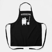 Schwarze Schürze für die Reinigung (Vorderseite)