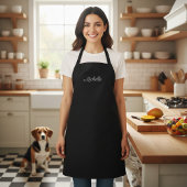 Schwarze Schürze mit Individuelle Name