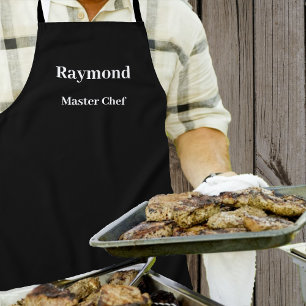 Schwarze Schürze - Solid - Kein Muster