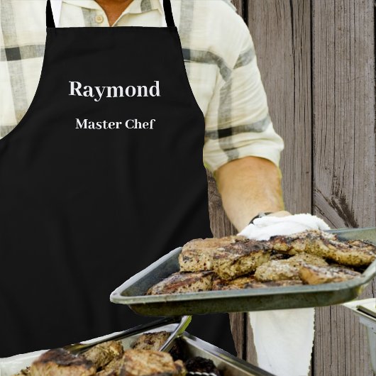 Schwarze Schürze - Solid - Kein Muster