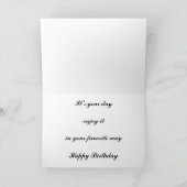 Schwarze Schwalbe Longtail Karte (Innenseite)