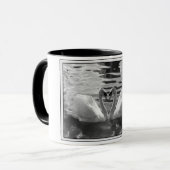 Schwarze Schwan-Tasse Tasse (Vorderseite Links)