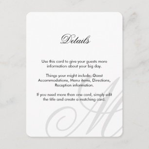 Schwarze Schwarz-weiße Einsatz-Karte der Begleitkarte