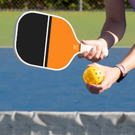 Schwarze schwarze, obere, weiße Streifen Bright Or Pickleball Schläger