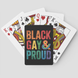 Schwarze Schwule und stolze schwarze LGBTQ Queers Spielkarten