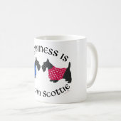 Schwarze Scottish Terrier Glückseligkeit Kaffeetasse (VorderseiteRechts)