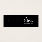 Schwarze Script-Gestell-Erring-Display-Karte (Vorderseite)