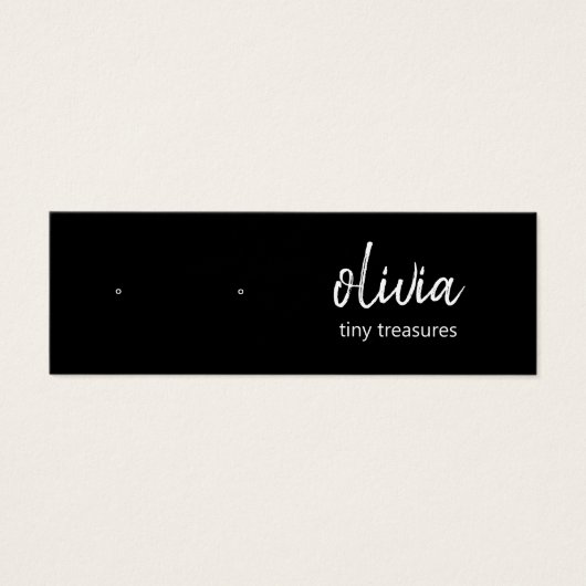 Schwarze Script-Gestell-Erring-Display-Karte (Vorderseite)