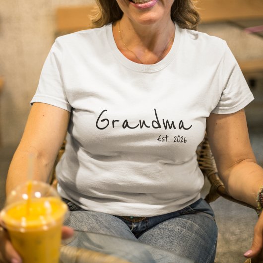 Schwarze Script-Oma etabliert T-Shirt