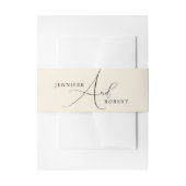 Schwarze Script-Typografie auf hellbeigem Hintergr Einladungsbanderole (Vorderseite Beispiel)