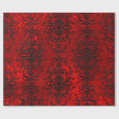 Schwarze Scroll Designs auf Farbtönen Geschenkpapier (Flach)