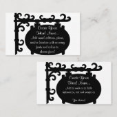 Schwarze Scroll Klassik Einfache Visitenkarten Visitenkarte (Vorne/Hinten)