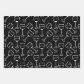 SCHWARZE SEAMLESS-PATTERN, DIE PAPIERSHEETS BEARBE GESCHENKPAPIER SET (Vorderseite 3)
