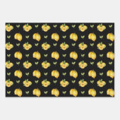 SCHWARZE SEAMLESS-PATTERN, DIE PAPIERSHEETS BEARBE GESCHENKPAPIER SET (Vorderseite 2)