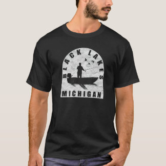 Schwarze Seen Fischen Michigan T-Shirt
