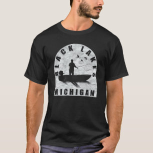 Schwarze Seen Fischen Michigan T-Shirt