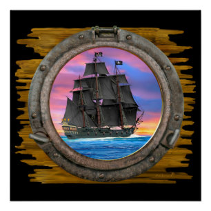 Schwarze Segel der 7 Meere Poster