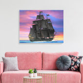 Schwarze Segel der Sieben Meere Leinwanddruck (Insitu (Wohnzimmer))