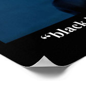 Schwarze sehen blau aus poster (Ecke)