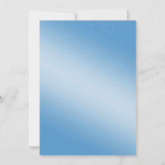 Schwarze Seide, Perlen & Blauer Erwachsener Geburt Einladung (Rückseite)