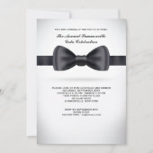 Schwarze Seidenbohne Krawatte Einladung (Vorderseite)