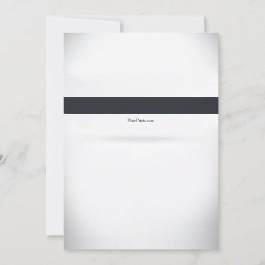 Schwarze Seidenbohne Krawatte Einladung (Rückseite)