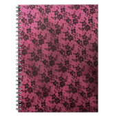 Schwarze Seite mit rosa Hintergrund Notizblock (Vorderseite)