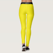 Schwarze Seitenstreifen-Gelbe Leggings oder Wählen (Rückseite)