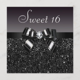 Schwarze Sequenzen, Bow & Diamond Sweet 16 Einladung