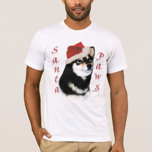 Schwarze Shiba Inu Sankt Tatzen T-Shirt