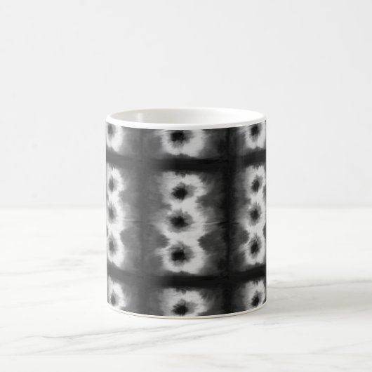 Schwarze Shibori Muster Gefärbte Krawatte Art Kaffeetasse (Mittel)