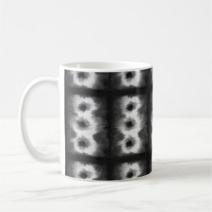 Schwarze Shibori Muster Gefärbte Krawatte Art Kaffeetasse