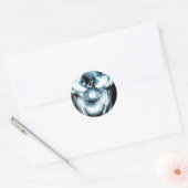 Schwarze Signalleuchte Runder Aufkleber (Umschlag)