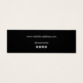 Schwarze Signatur-Script-Gestell-Anzeige (Rückseite)